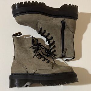 Dr. Martens Green/Gray Platform Boots